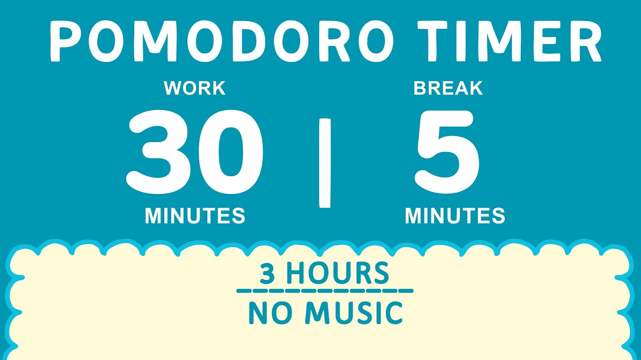 30 / 5 Pomodoro Timer - 2 Hours Study || No Music - Study for Dreams - Deep Focus - Study Timer