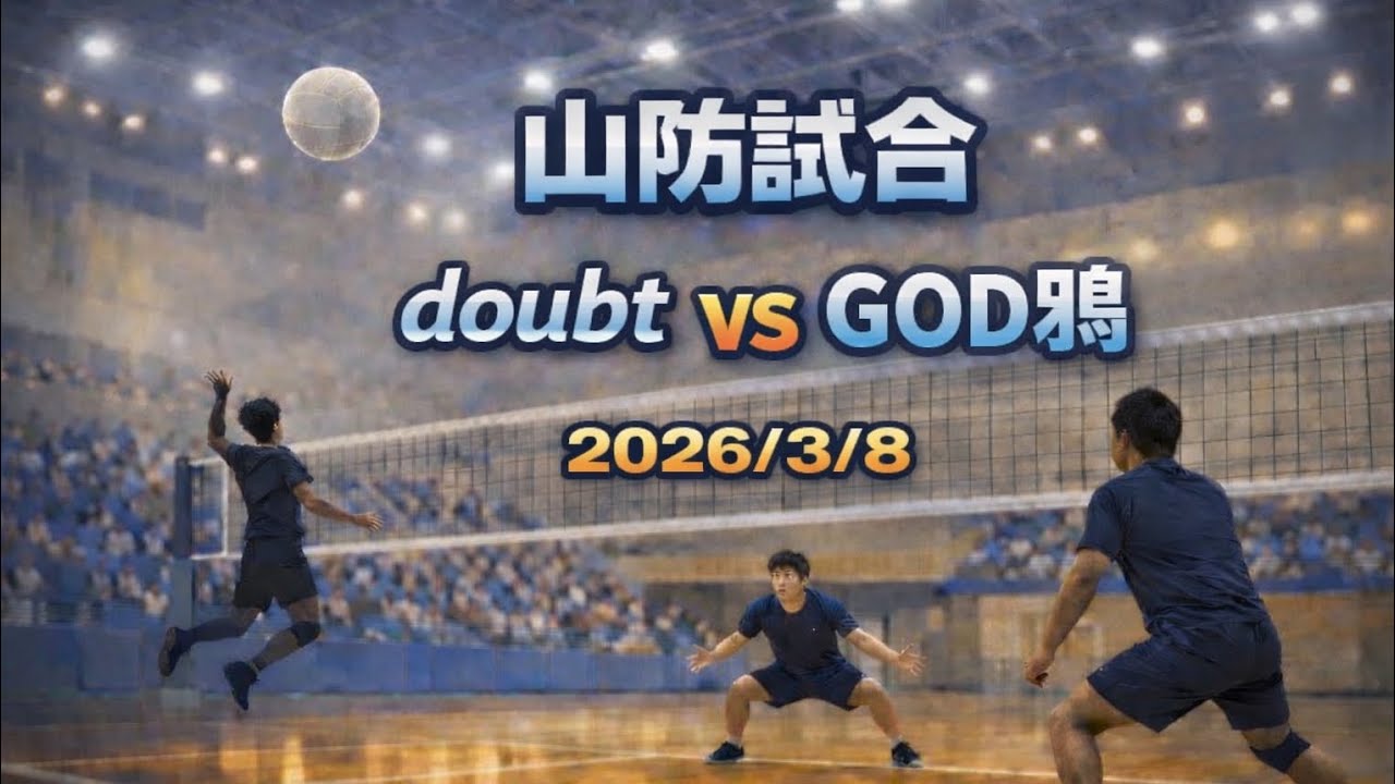 山防試合 予選ﾘｰｸﾞ 第1試合2ｾｯﾄ目