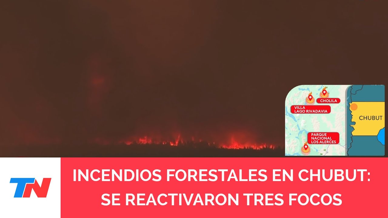 INCENDIOS FORESTALES EN CHUBUT: se reactivaron tres focos, uno en Parque Nacional Los Alerces