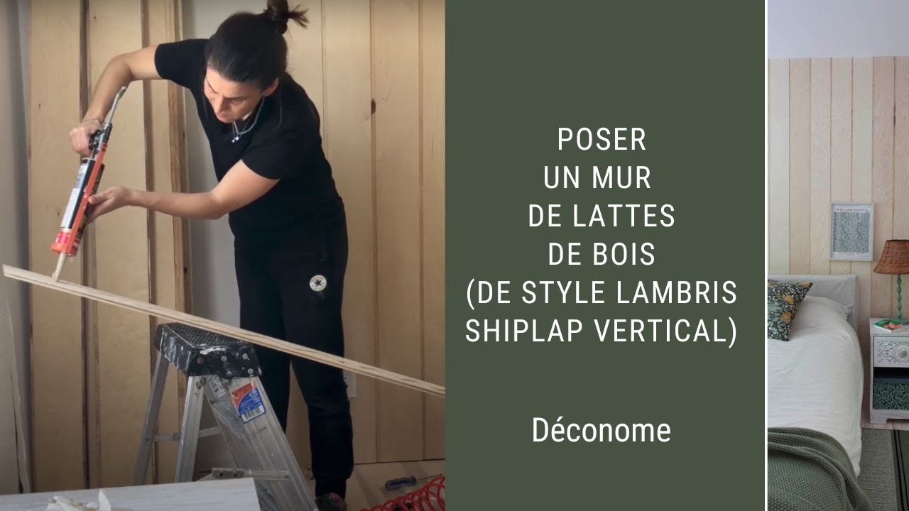 Poser des lattes de bois verticales au mur