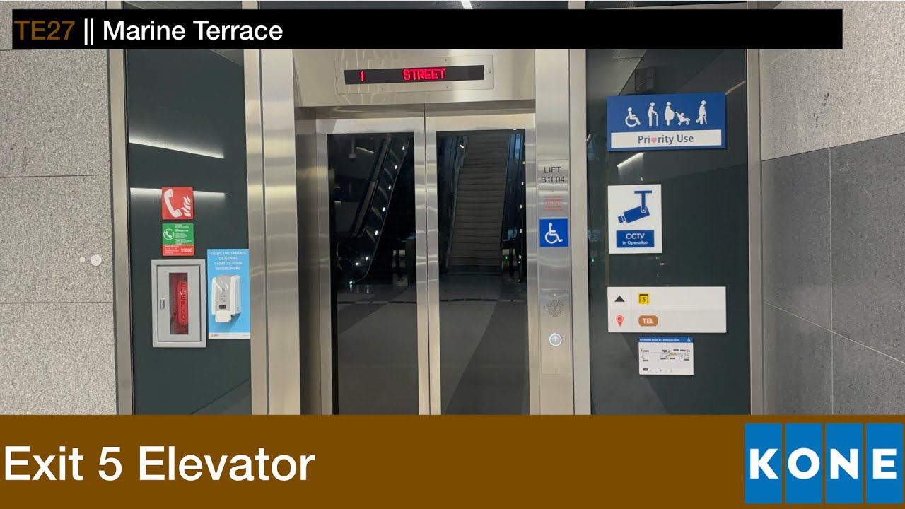 Marine Terrace MRT Station || Kone Elevator (Exit 5)
