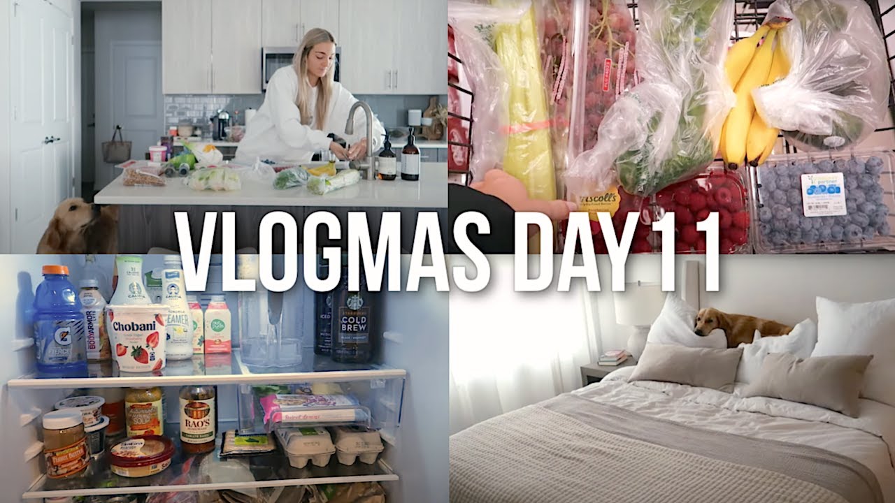 Grocery Haul, Cleaning Out My Fridge + Trying A New Recipe | Vlogmas Day 11
