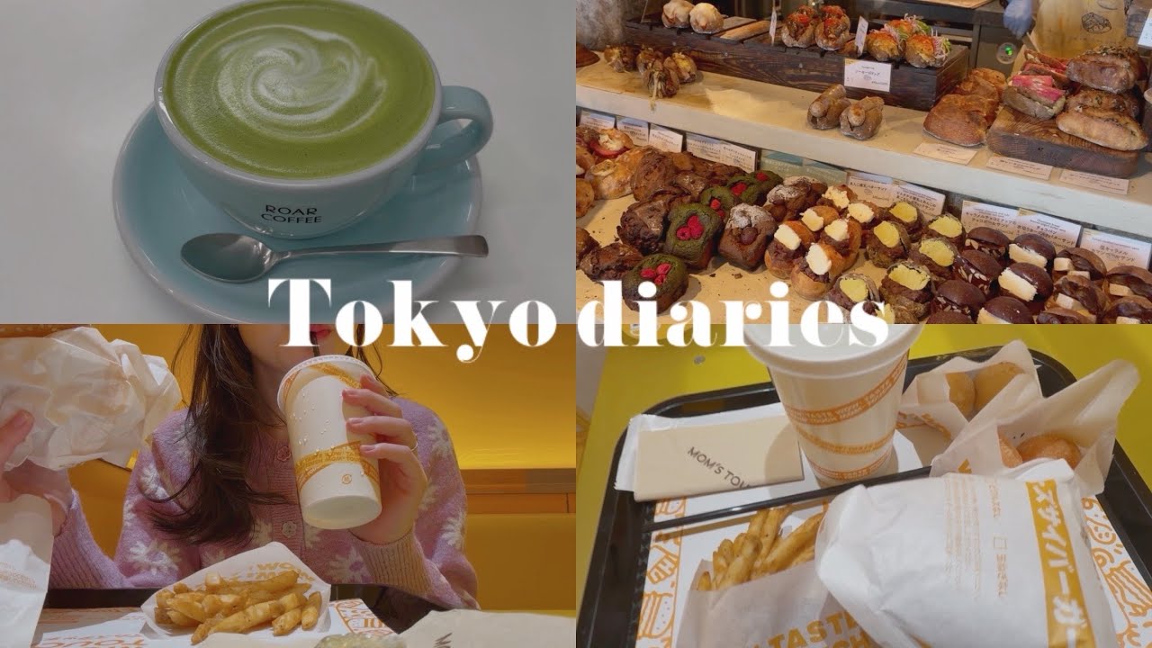 Tokyo diaries｜matcha latte, journaling, Mom’s touch burger, Amamdacotan｜アラサーの日常vlog/抹茶ラテ/ジャーナリングなど