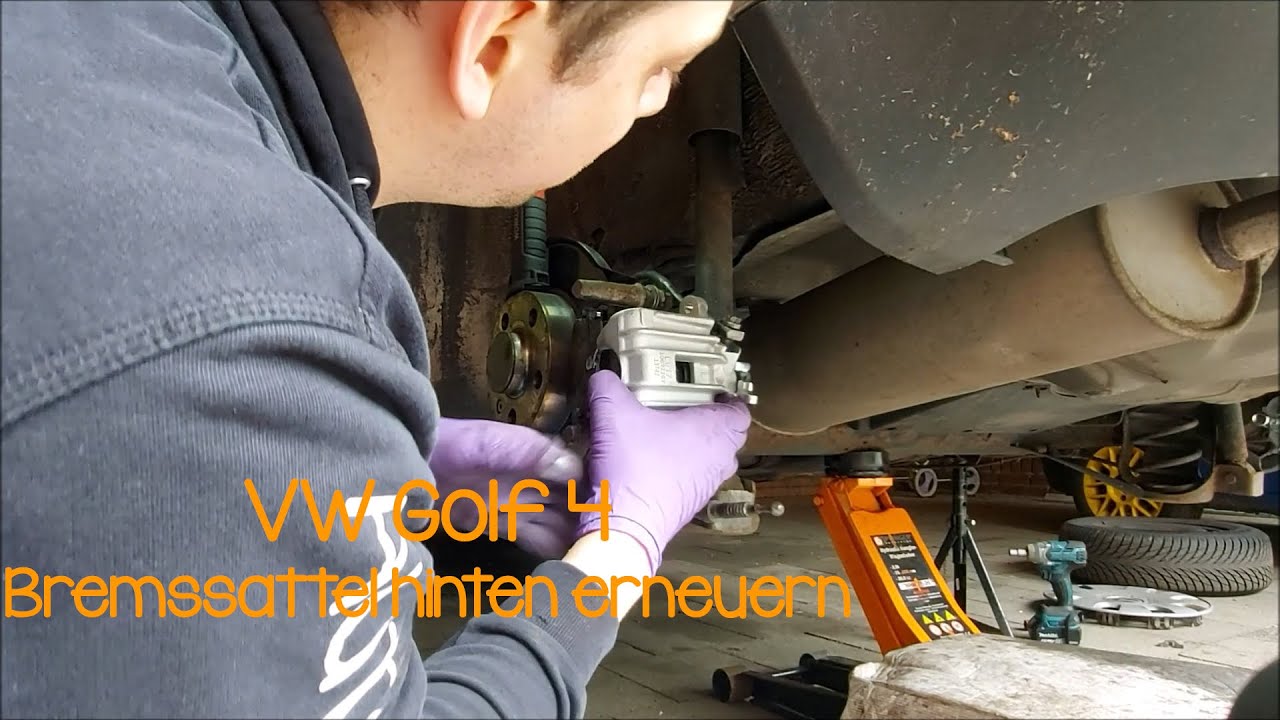 VW Golf 4 etc Bremssattel hinten erneuern