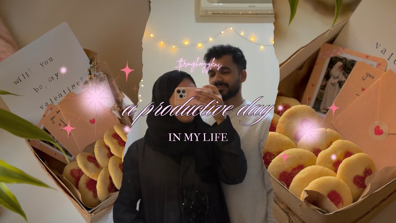 A productive day in my life✨🧸|throughmyylens|aesthetic vlog| valentines day special💌