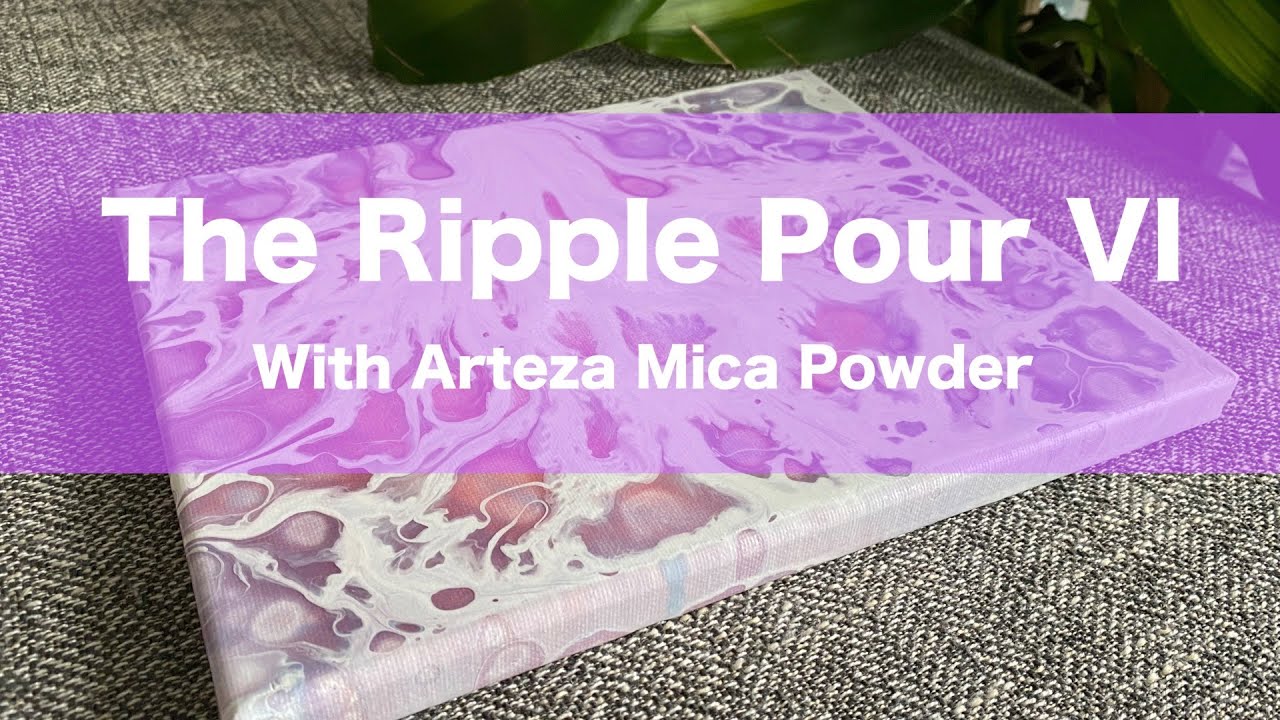 (58) How to use Arteza Mica Powders | Acrylic Pouring | Fluid Artist | The Ripple Pour VI Technique