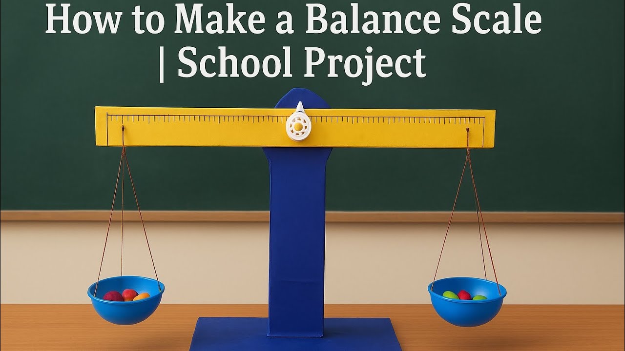 How to Make a Balance Scale | Easy School Project for Kids | DIY Science Craft