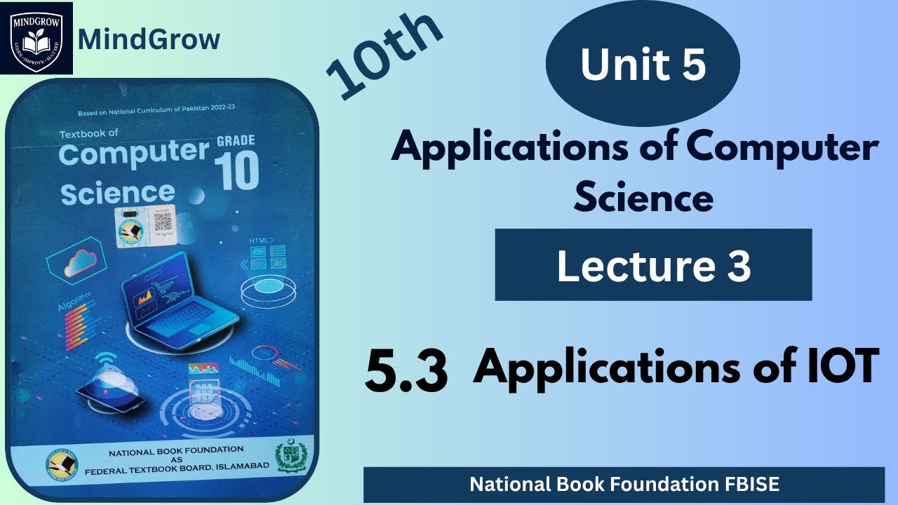 Unit 5 Applications of Computer Science | 5.3 Applications of IoT Explained Class 10 Computer FBISE