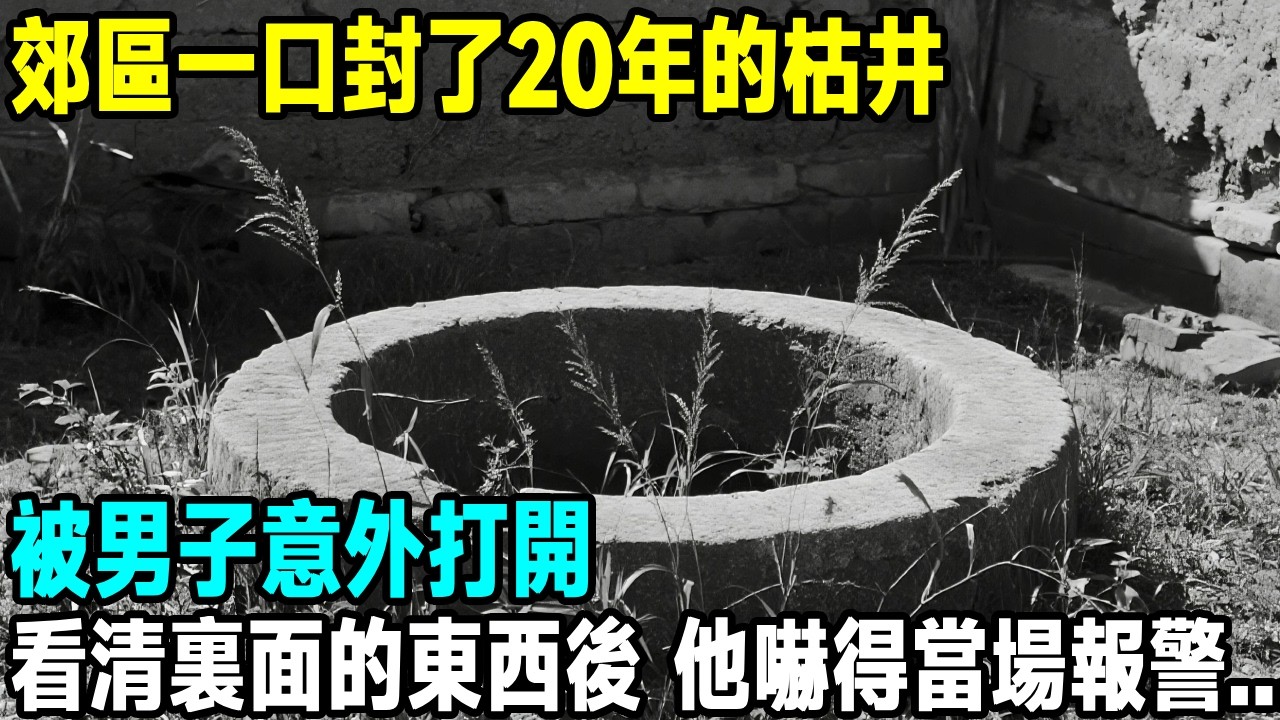 郊區一口封了20年的枯井，被男子意外打開，看清裏面的東西後，他嚇得當場報警...【晚間故事】#原創 #懸疑故事 #故事分享