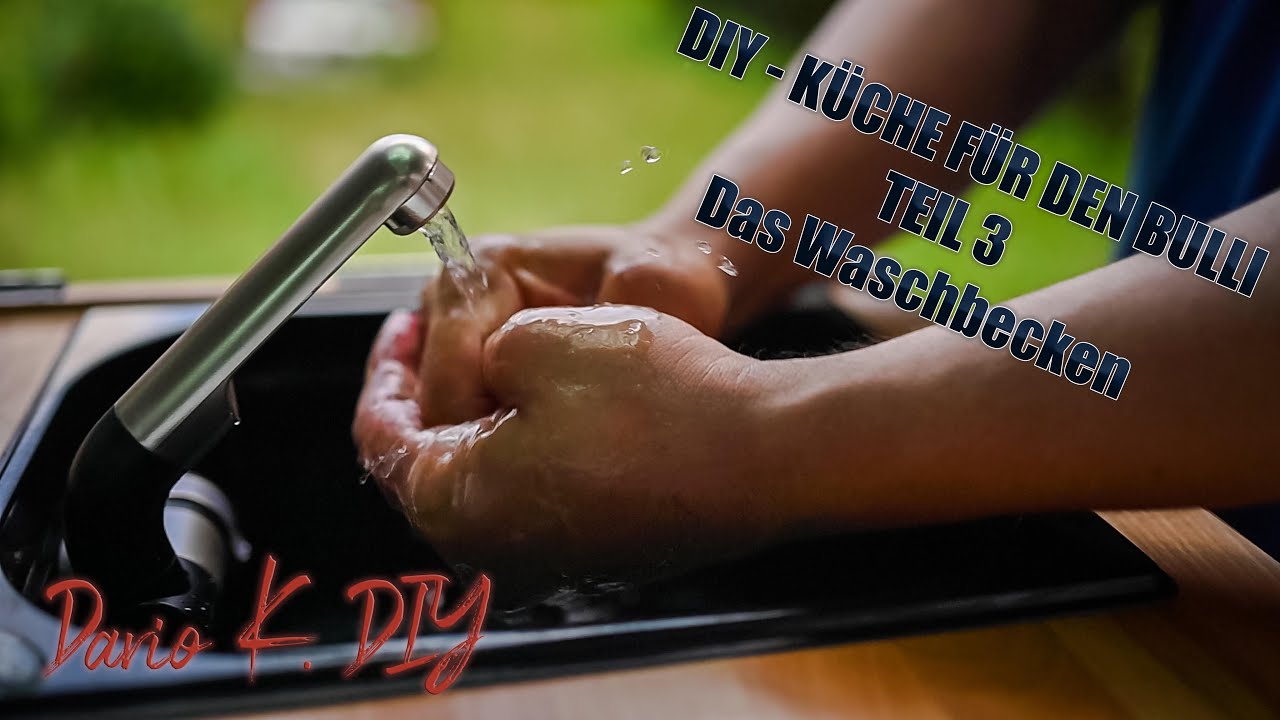 VW T5 - DIY Camper Das Waschbecken für die Heckküche. Das kleine Schwarze für die Küche im Bulli.