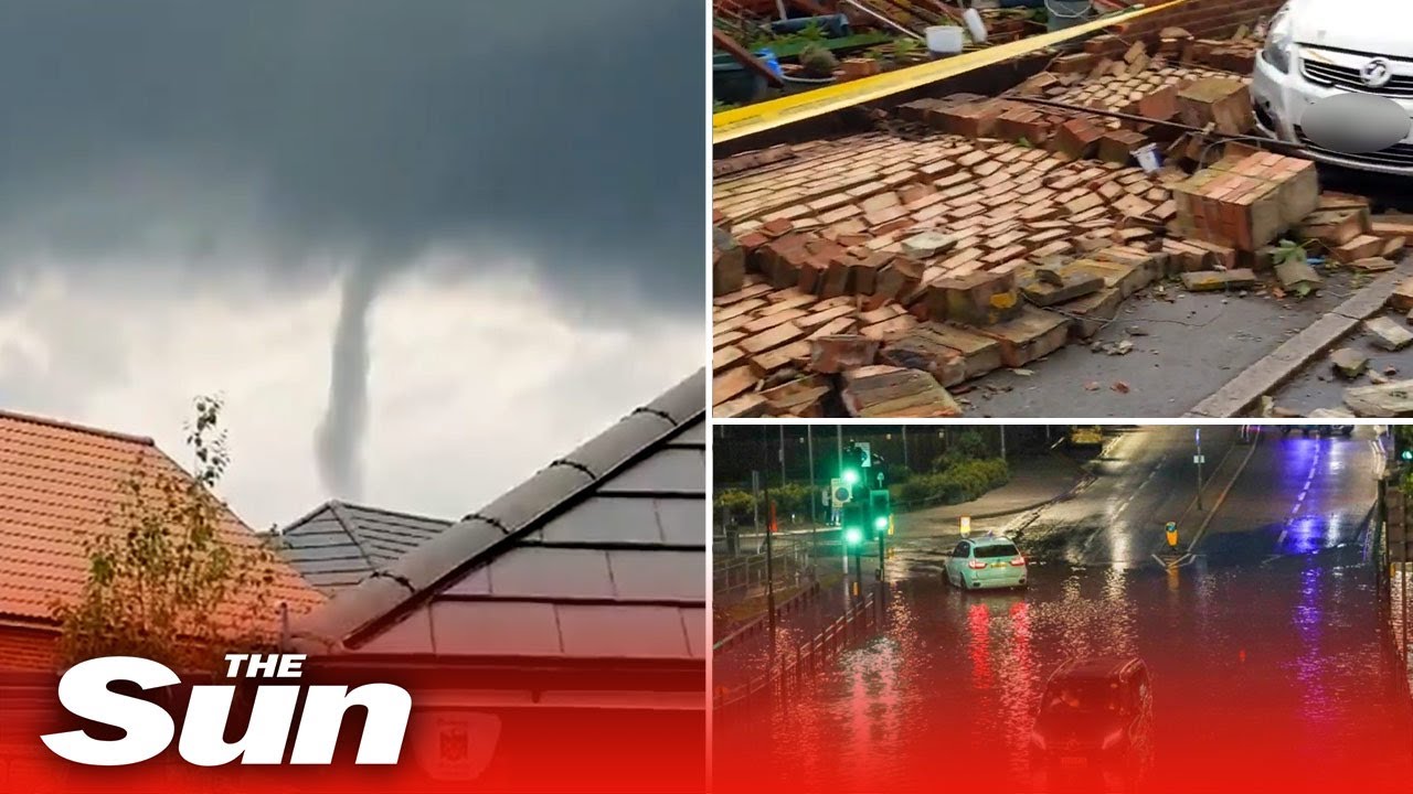 ‘Tornado’ batters east London leaving trail of destruction as walls and cars damaged