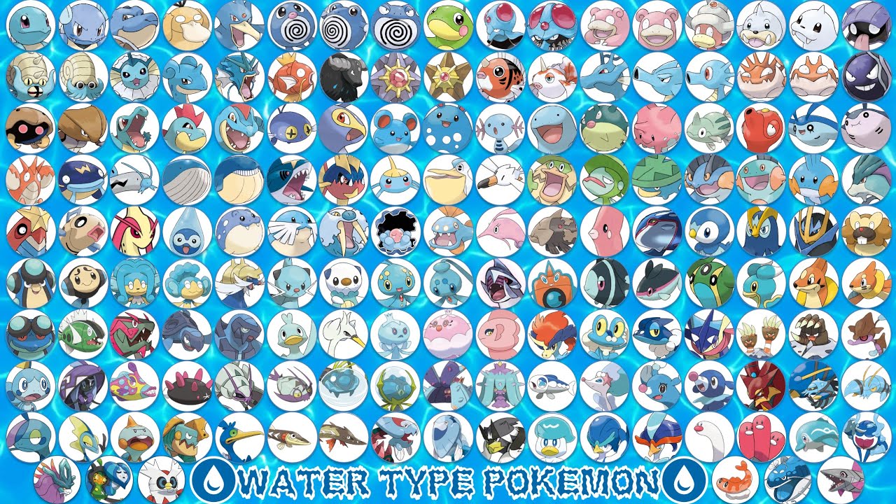 All Water Type Pokemon... NO SPLASHING! sorry Magikarp.