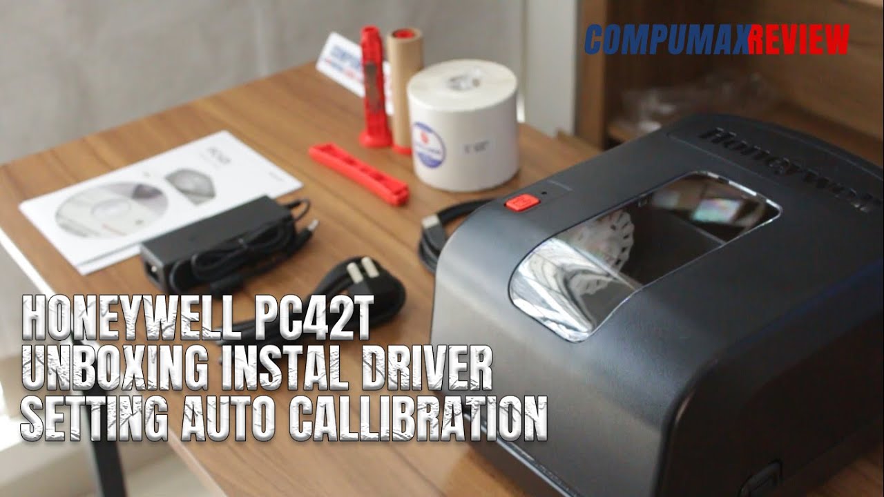 Honeywell PC42T Unboxing, cara instalasi driver usb, test print resi , setting kalibrasi