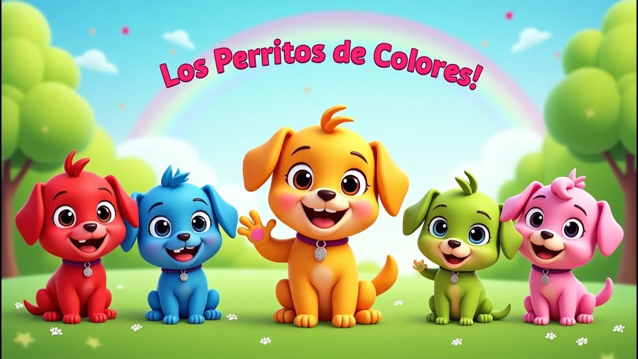 “🐶 Los Perritos de Colores – Canción Infantil para Aprender y Jugar 🎨🎵”