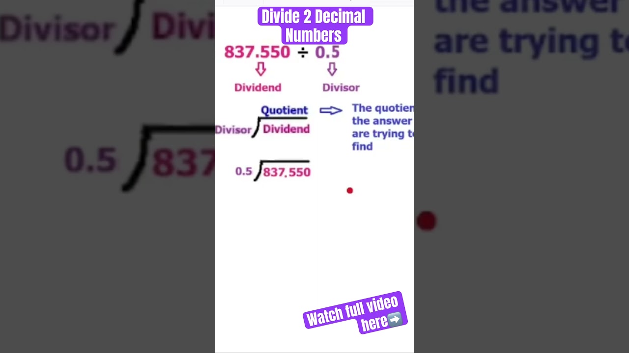 Divide 2 Decimal Numbers