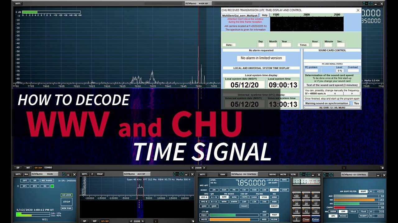 Decoding WWV and CHU time signals with CLOCK and SDR