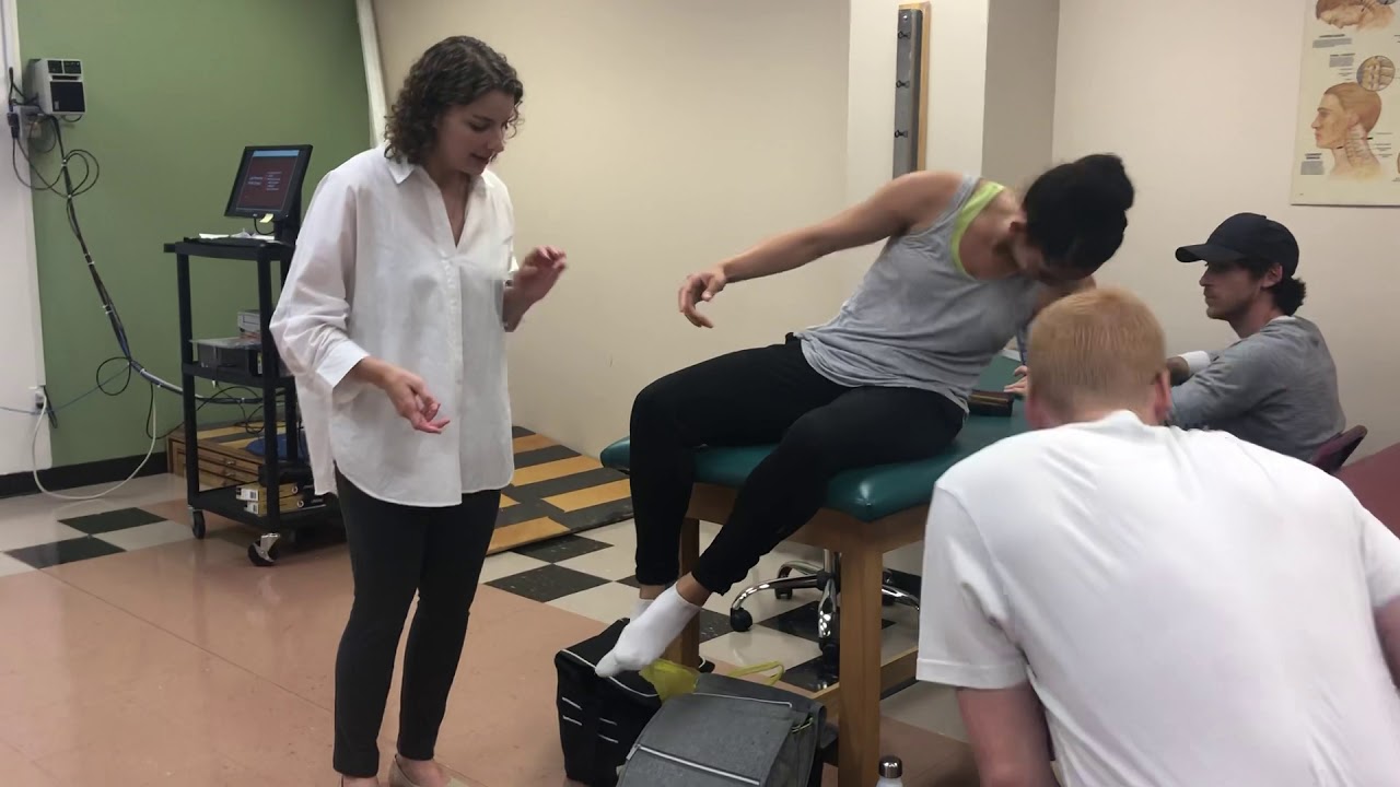 Assessing ankle DF and elbow ext end feel