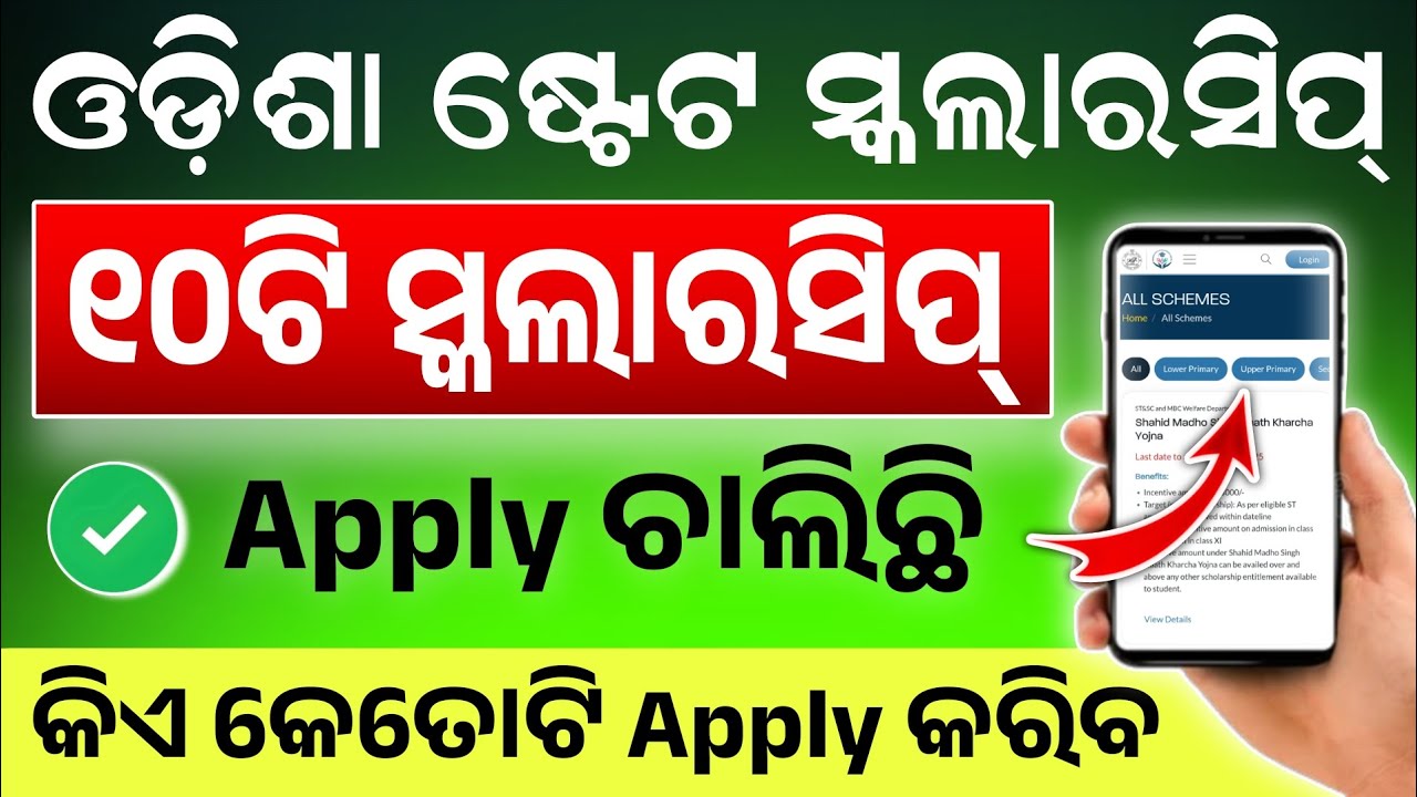 State Scholarship Odisha 2025 Apply। 10 Scholarships For Odisha Students For Applying 2025-26।