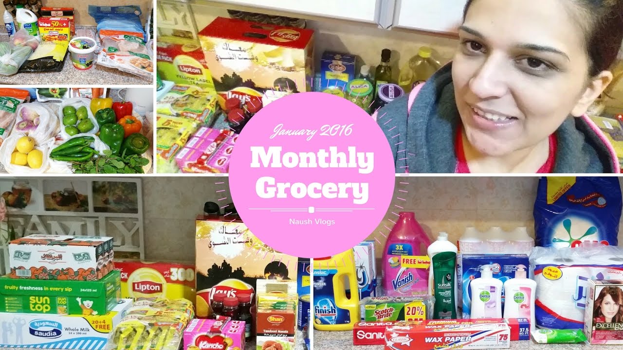 Vlog 26 - Monthly Grocery Haul for January 2017 | Family of Three | Naush Vlogs