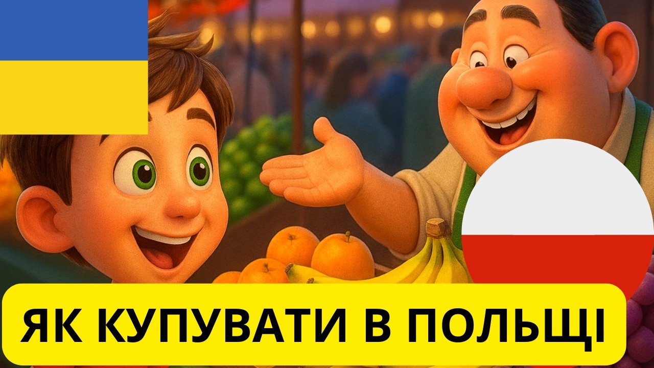 Вивчи польську через діалог на ринку 🍎 для початківців