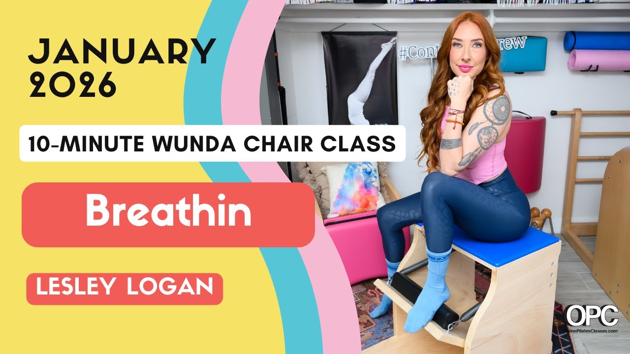 10 Min. Wunda Chair workout: Breathin' with Lesley Logan | Online Pilates Classes