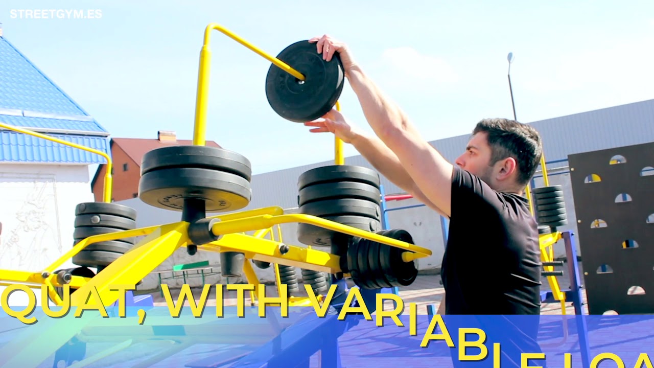 Maquina Sentadillas Con Peso Variable - Gimnasio al Aire Libre