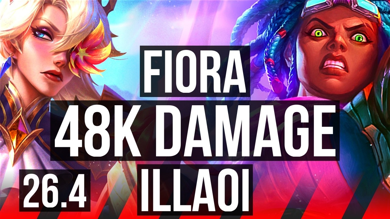 FIORA vs ILLAOI (TOP) | 48K damage, Good KDA: 16/2/2 | KR Diamond | 26.4