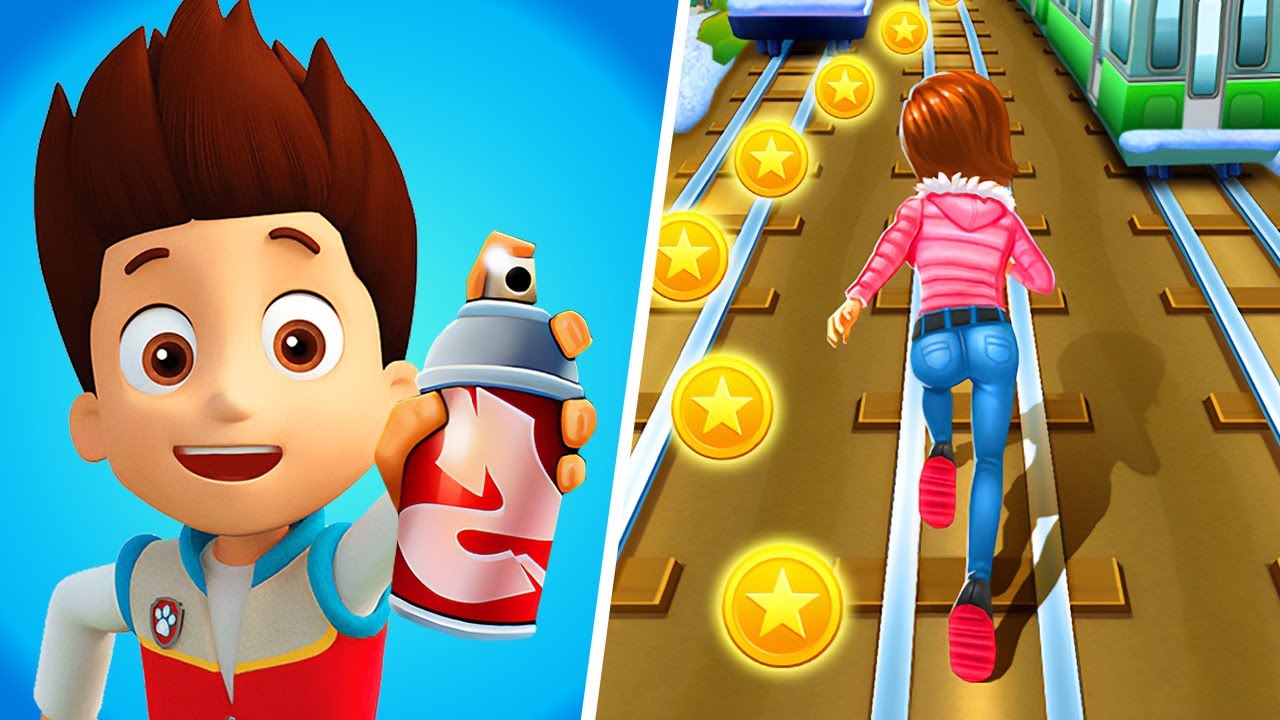 Subway Princess Runner VS Paw Patrol Toys Surf, Subway Princess Runner Game, Disney Princess Games