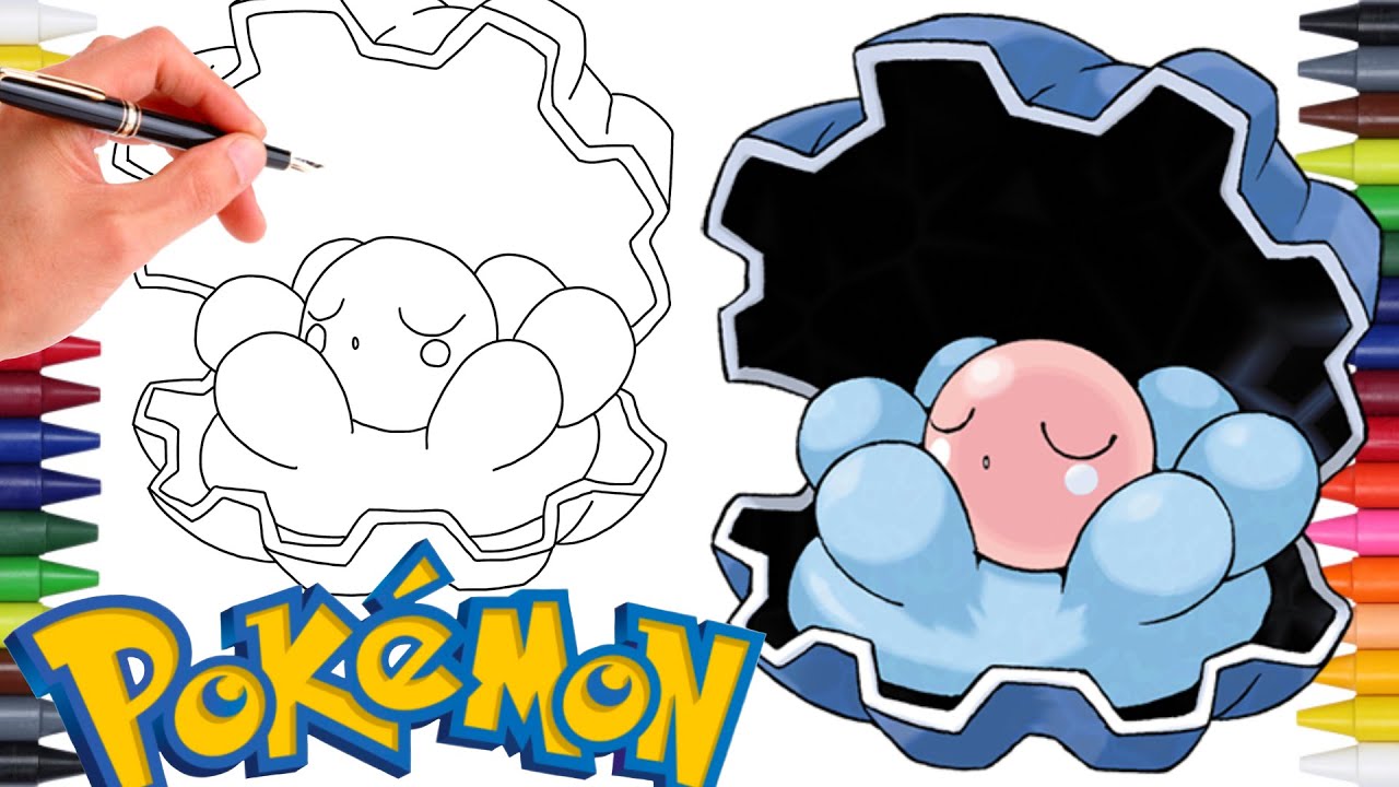 Comment Dessiner LE POK&Eacute;MON COQUIPERL (Clamperl) #366 | G&Eacute;N&Eacute;RATION 3