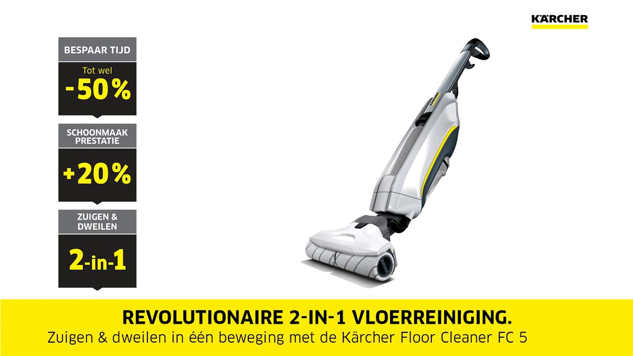 De nieuwe K&auml;rcher Floor Cleaner FC5 in actie!