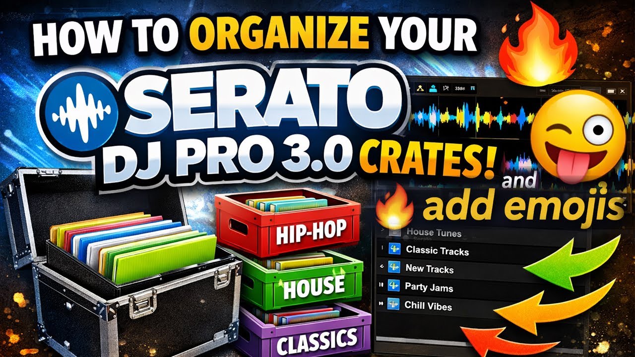 How to organize your Serato crates and add emojis ️‍🔥😜