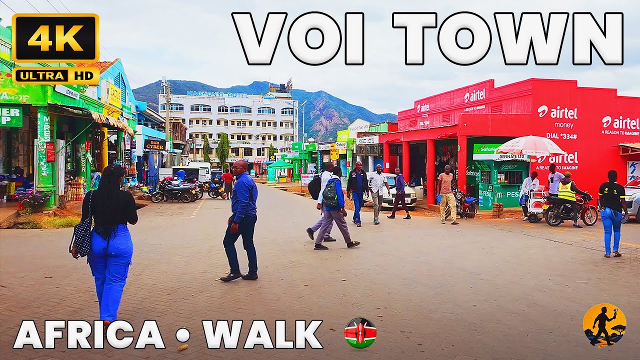 VOI TOWN Walking Tour 🇰🇪 | Kenya Markets, Local Streets & Daily Life in 4K