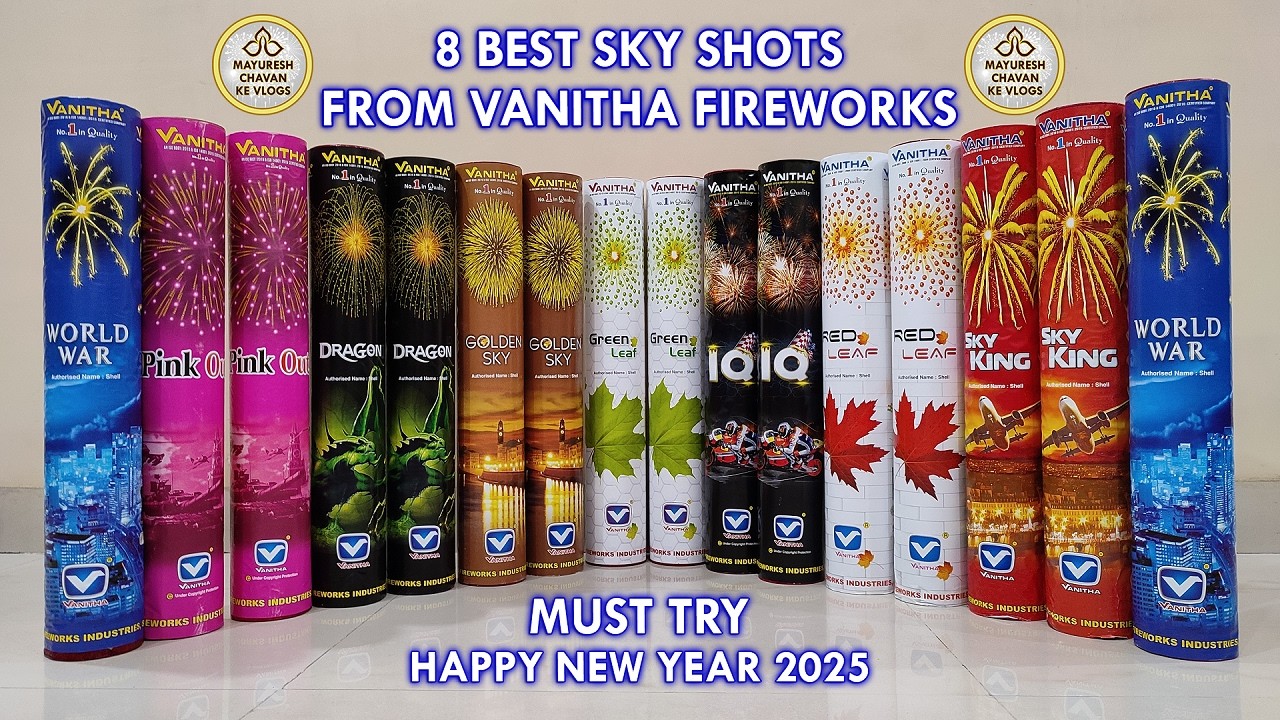 8 Best sky shots from Vanitha Fireworks | Patakhe | sivakasi crackers video testing | Diwali 2025