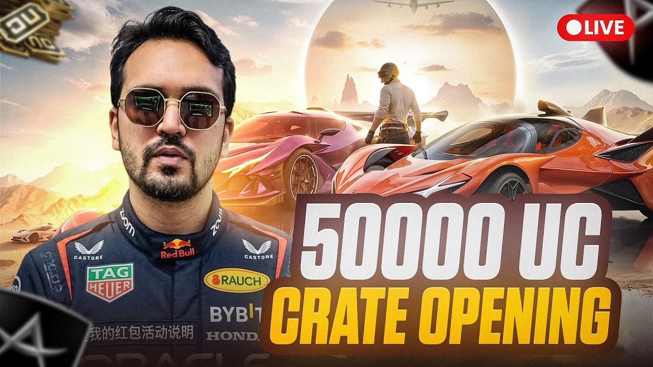 50000 UC NEW CAR CRATE OPENING 😎 | BGMI LIVE🔴