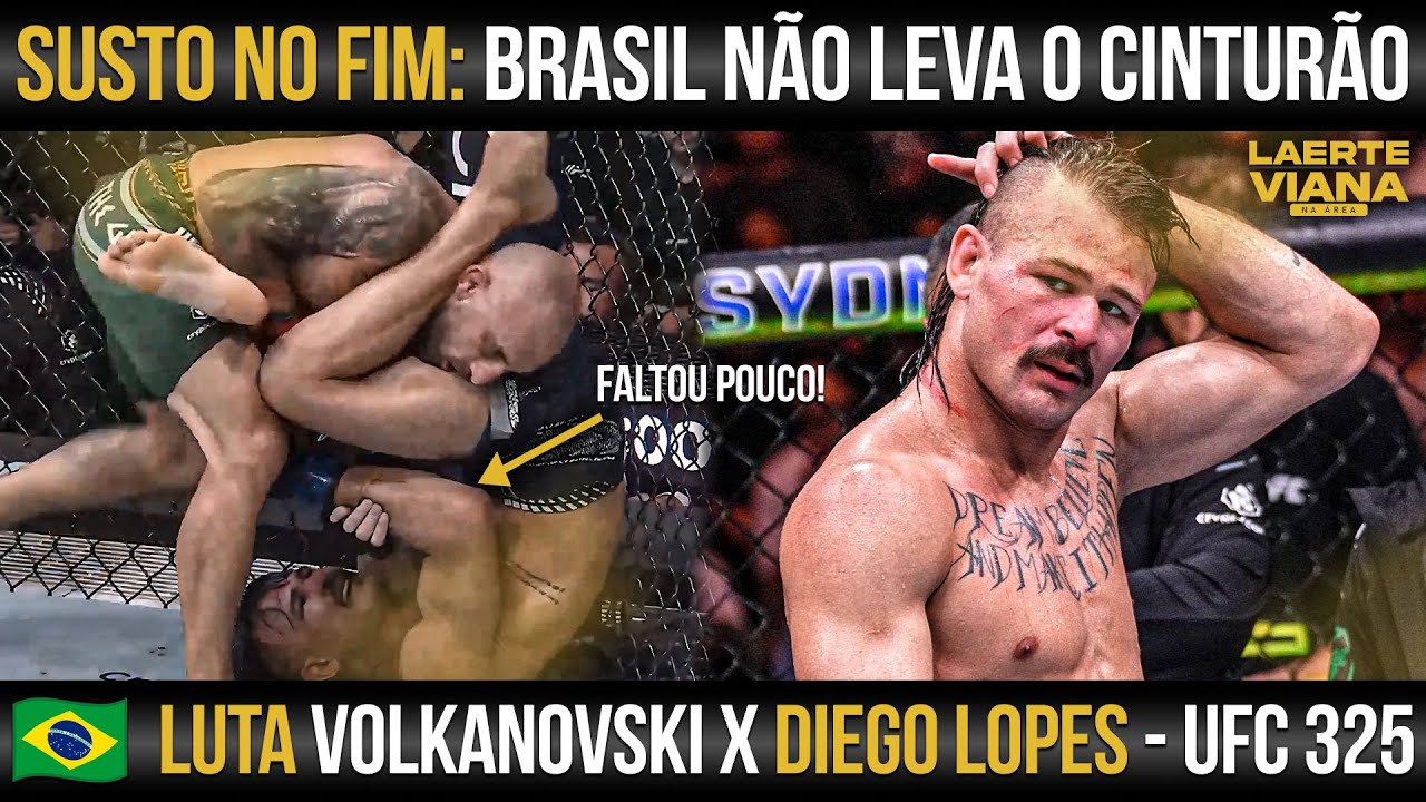 VOLKANOVSKI X DIEGO LOPES: FIM DO SONHO BRASILEIRO PELO CINTURÃO - RESULTADO UFC 325 