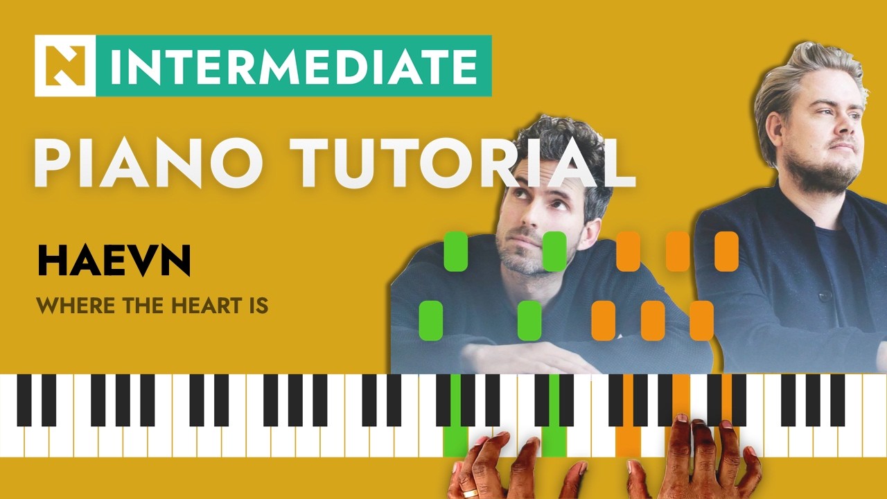 HAEVN - Where the heart is | INTERMEDIATE PIANO TUTORIAL + bladmuziek