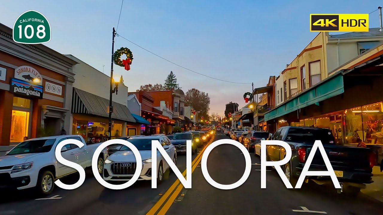 Sonora California after Sunset, Downtown Scenic Drive Gold Country Weekend. #gopro #scenicviews HDR