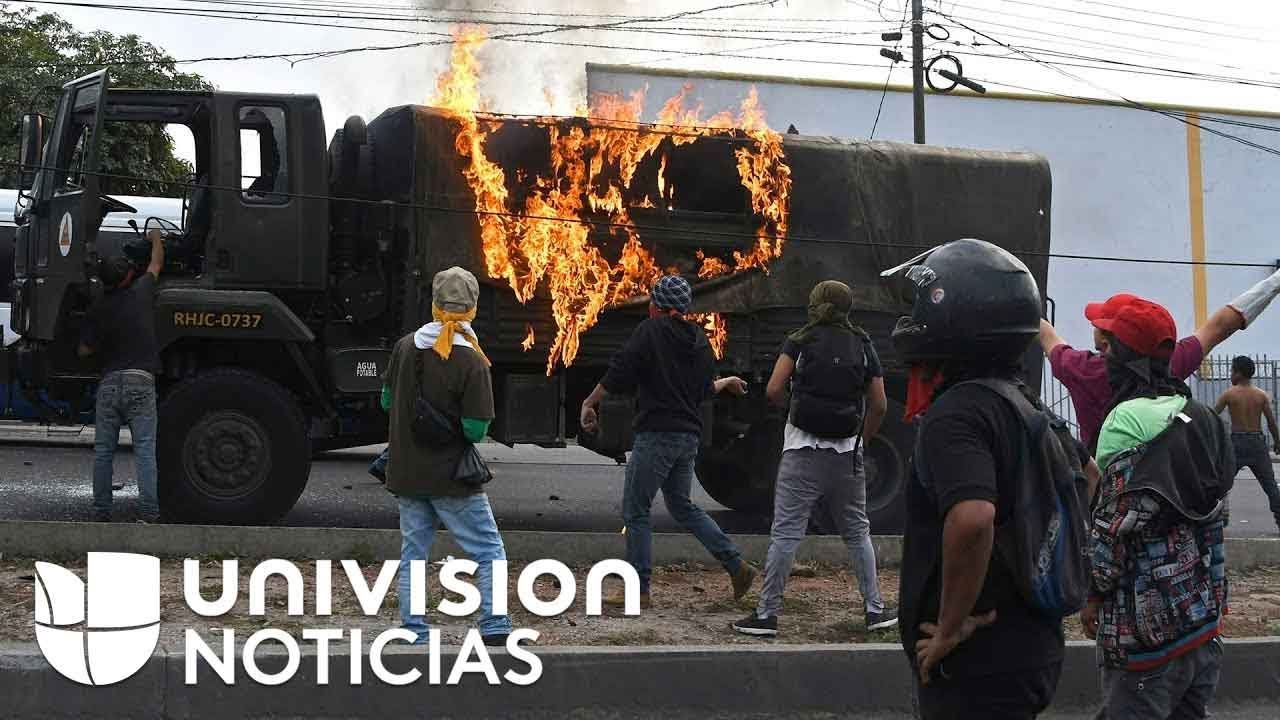 Seguidores de Salvador Nasralla exigen que declaren ganador a su candidato con violentas protestas