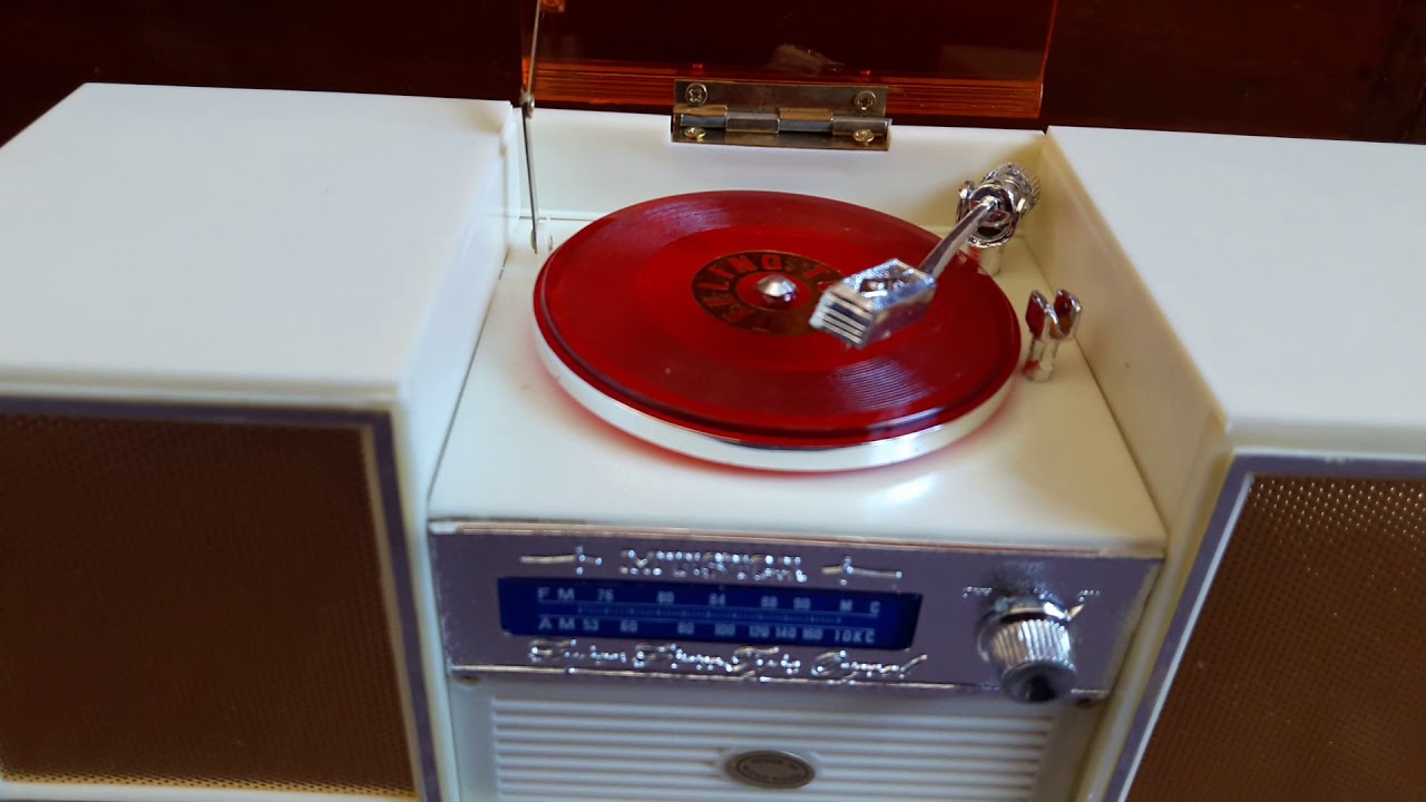 Funcionamiento Caja Musical Vintage Con Forma De Tocadisco | RetroNoventas