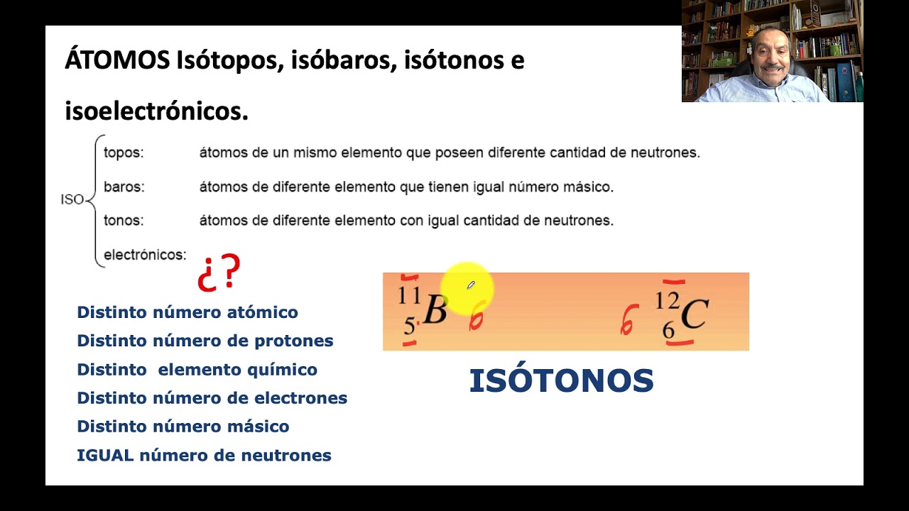 Isótopos, isóbaros, isótonos e isoelectrónicos