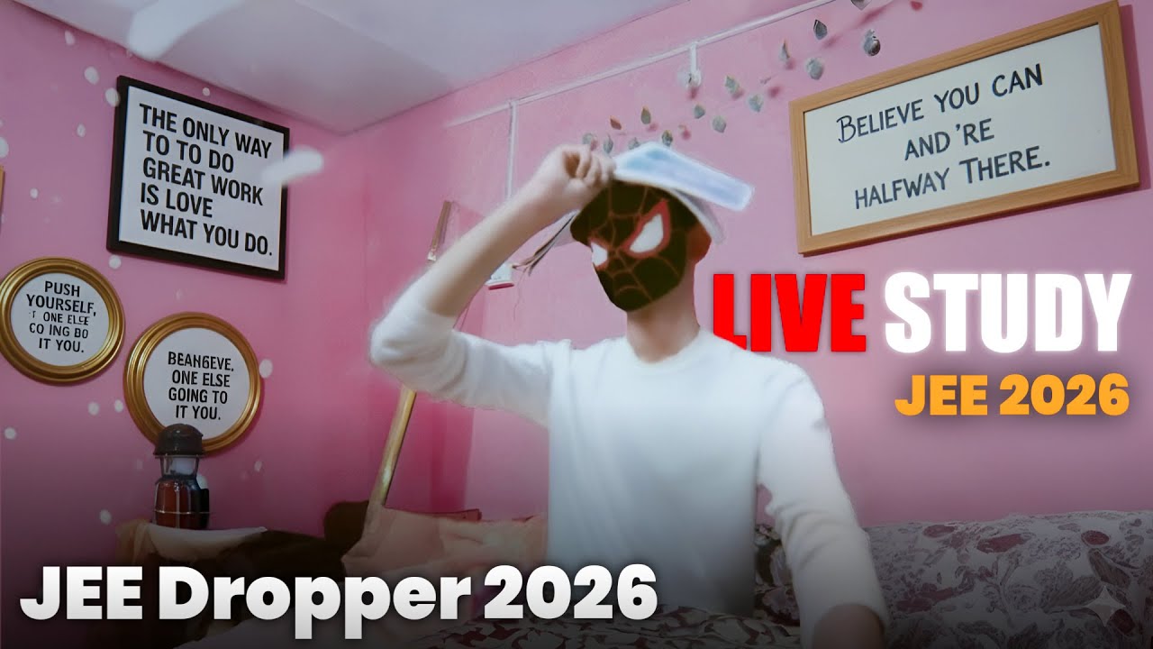 Study With Me Live 🔴 | Daily 12+ Hours | JEE Dropper 2026 Motivation