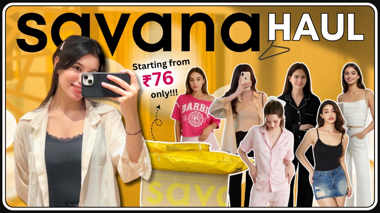 *HUGE HAUL* starting from ₹76 😱 | Savana Tops, Jeans, Night Suits & more | TANVI ARORA