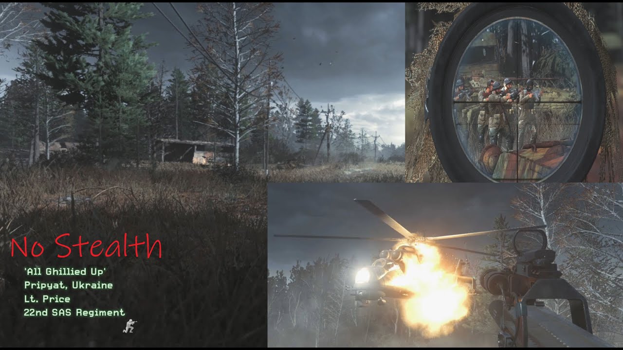 COD MW 4 Remastered - All Ghillied Up - NO Stealth - NO CHEATS - Veteran Difficulty Gameplay