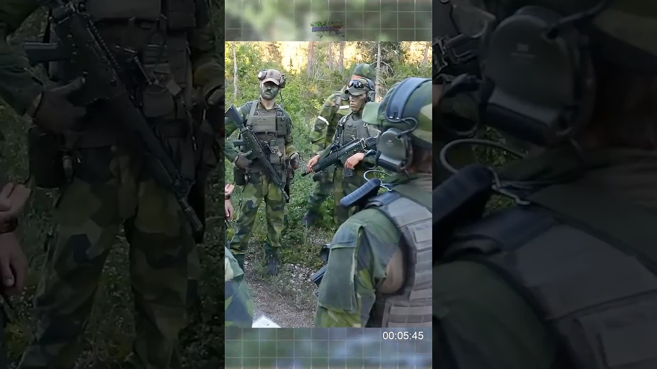 U.S. Naval Forces with Swedish Army conduct a simulated raid range
