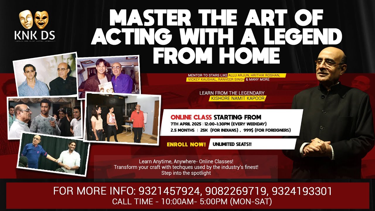 "Breaking New Ground: KNK Acting Institute's First-Ever Live Online Training!"
