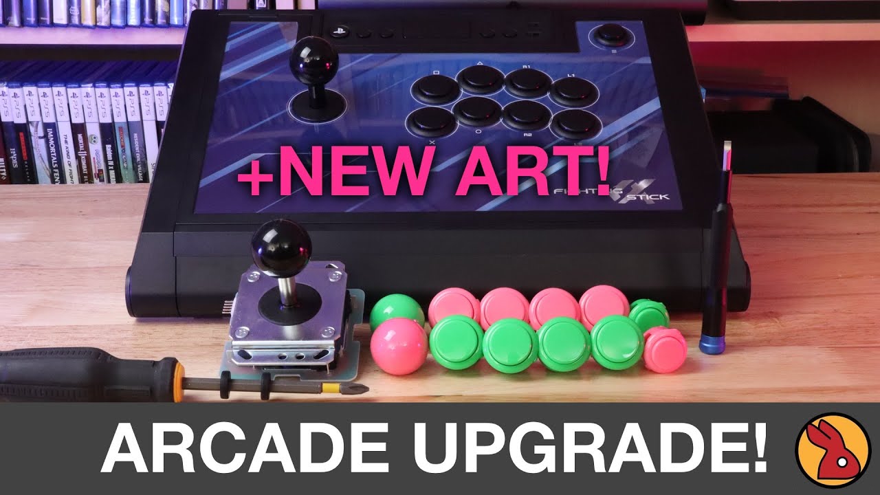 Upgrading Hori Fighting Stick Alpha With New Art Sanwa Buttons and Seimitsu LS-32