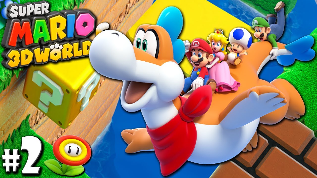 Super Mario 3D World: 2P Co-Op! - Plessie Riding PART 2 (Nintendo Wii U HD Gameplay Walkthrough)