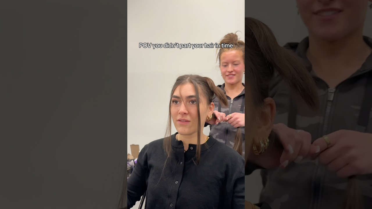 POV you didn&rsquo;t part your hair in time #hairstylist #relatable #hairvideos #cosmetology