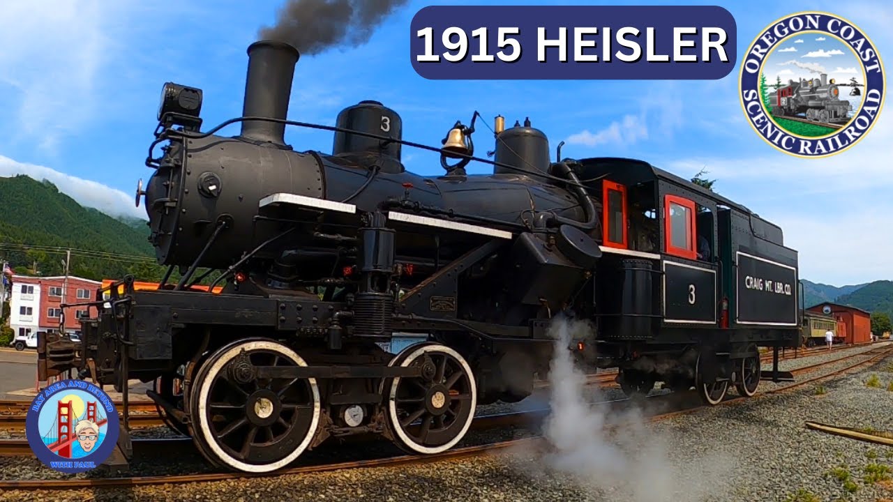 Heisler steam locomotive of the Oregon Scenic Railroad 2023