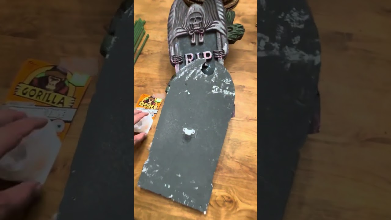 Securing Foam Tombstones DIY Tutorial